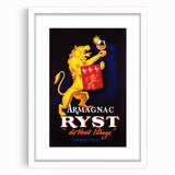 Vintage Armagnac Ryst Poster - Retro Liquor Advertising Art