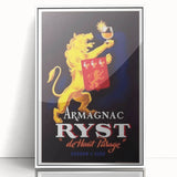 Vintage Armagnac Ryst Poster - Retro Liquor Advertising Art