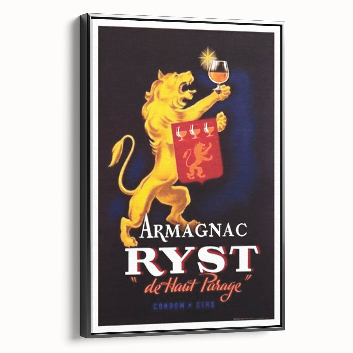 Vintage Armagnac Ryst Poster - Retro Liquor Advertising Art