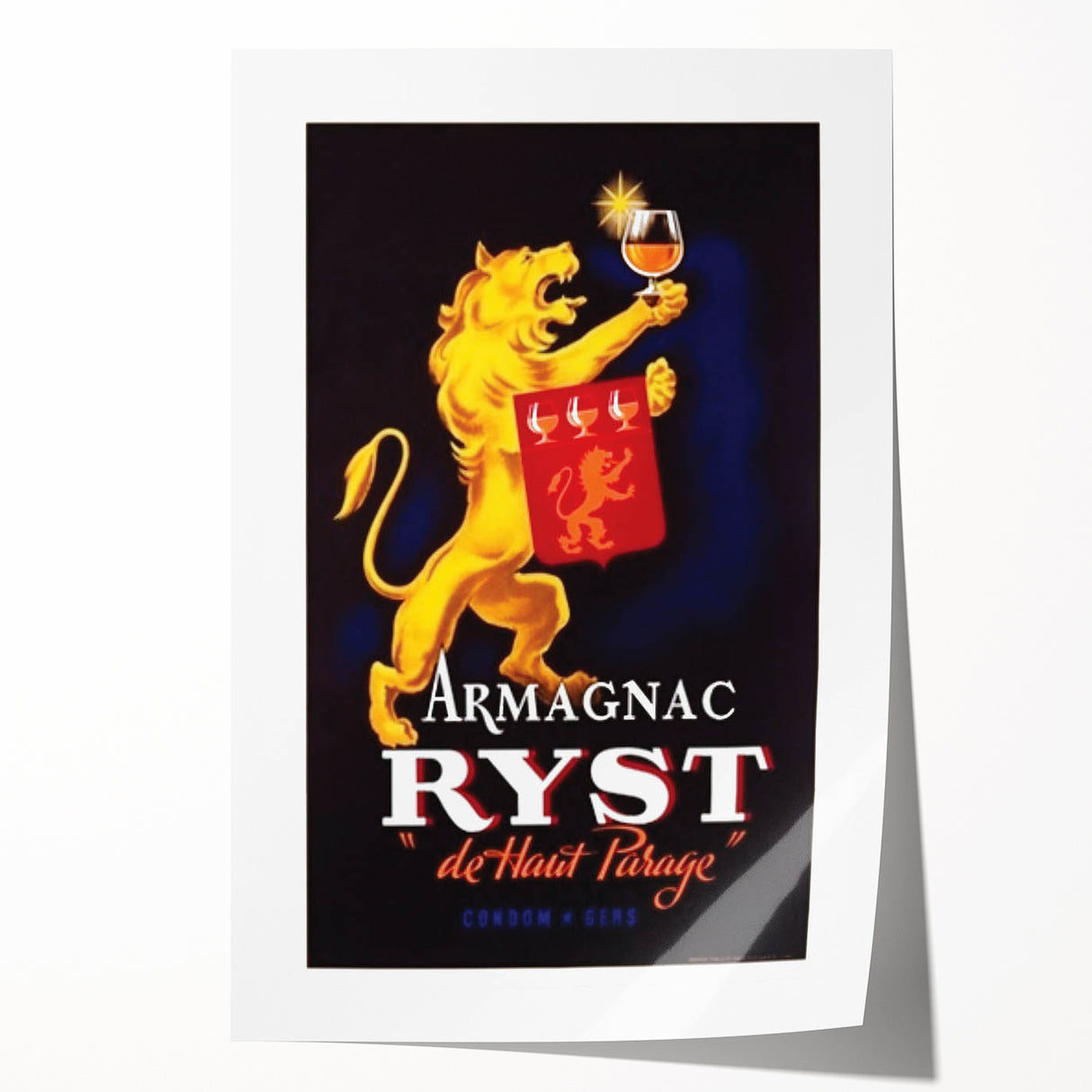 Vintage Armagnac Ryst Poster - Retro Liquor Advertising Art