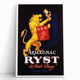 Vintage Armagnac Ryst Poster - Retro Liquor Advertising Art