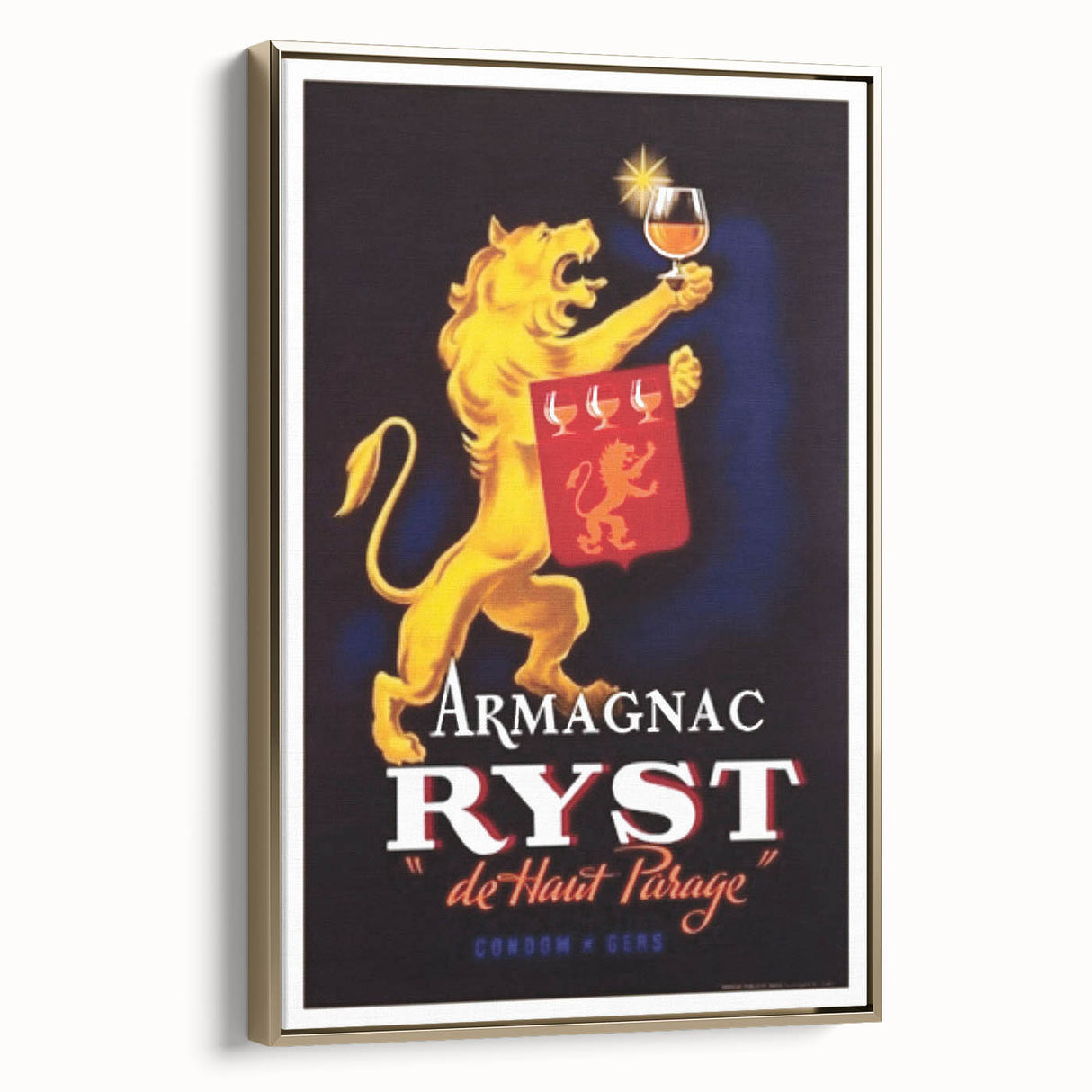 Vintage Armagnac Ryst Poster - Retro Liquor Advertising Art