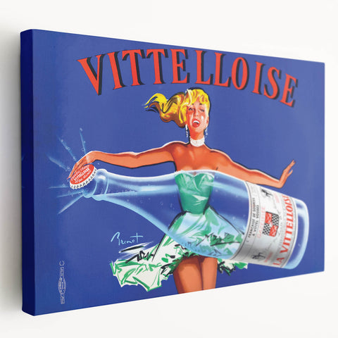 Vintage Advertising Poster - Vittelloise Water Retro Wall Art