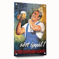 Vintage Beer Poster - Retro Sör Folyékony Kenyér Advertising Art