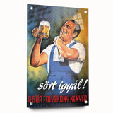 Vintage Beer Poster - Retro Sör Folyékony Kenyér Advertising Art
