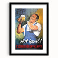 Vintage Beer Poster - Retro Sör Folyékony Kenyér Advertising Art