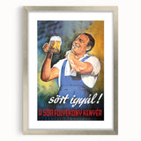 Vintage Beer Poster - Retro Sör Folyékony Kenyér Advertising Art