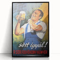 Vintage Beer Poster - Retro Sör Folyékony Kenyér Advertising Art