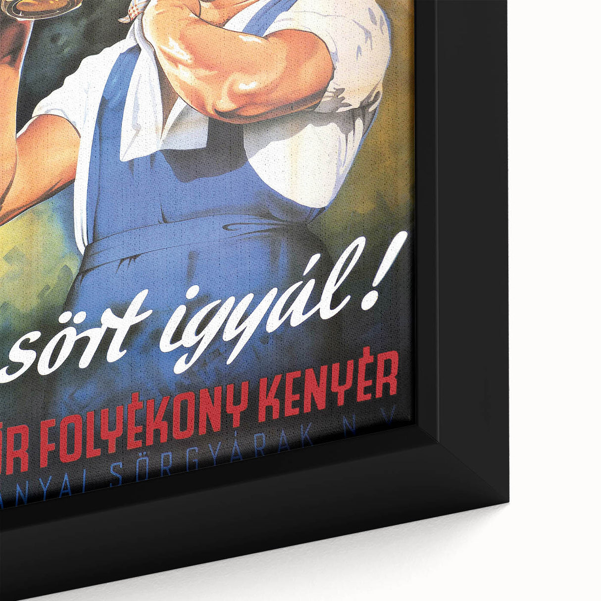 Vintage Beer Poster - Retro Sör Folyékony Kenyér Advertising Art