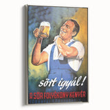 Vintage Beer Poster - Retro Sör Folyékony Kenyér Advertising Art