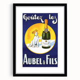 Vintage Aubel & Fils Champagne Poster - Retro French Advertising Art