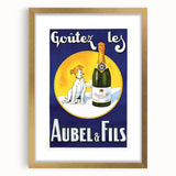 Vintage Aubel & Fils Champagne Poster - Retro French Advertising Art