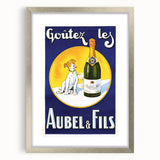 Vintage Aubel & Fils Champagne Poster - Retro French Advertising Art