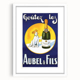 Vintage Aubel & Fils Champagne Poster - Retro French Advertising Art