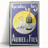 Vintage Aubel & Fils Champagne Poster - Retro French Advertising Art
