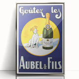 Vintage Aubel & Fils Champagne Poster - Retro French Advertising Art