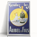 Vintage Aubel & Fils Champagne Poster - Retro French Advertising Art
