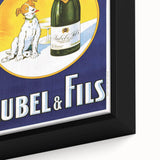 Vintage Aubel & Fils Champagne Poster - Retro French Advertising Art