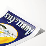 Vintage Aubel & Fils Champagne Poster - Retro French Advertising Art