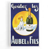 Vintage Aubel & Fils Champagne Poster - Retro French Advertising Art