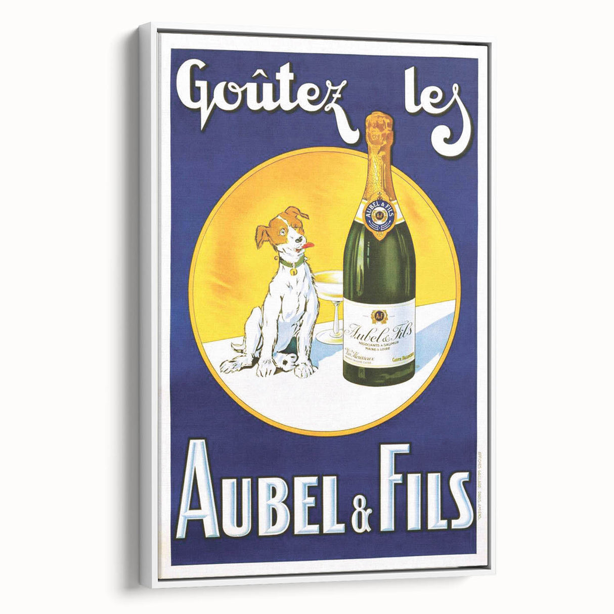 Vintage Aubel & Fils Champagne Poster - Retro French Advertising Art