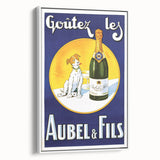 Vintage Aubel & Fils Champagne Poster - Retro French Advertising Art