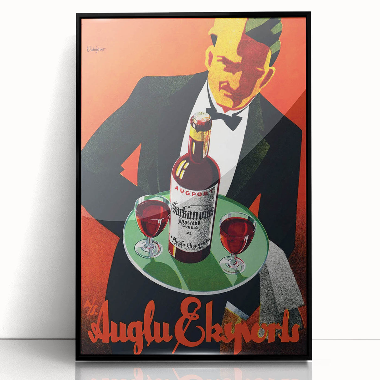 Vintage Auglu & Ekspori Poster - Retro Liquor Advertising Art