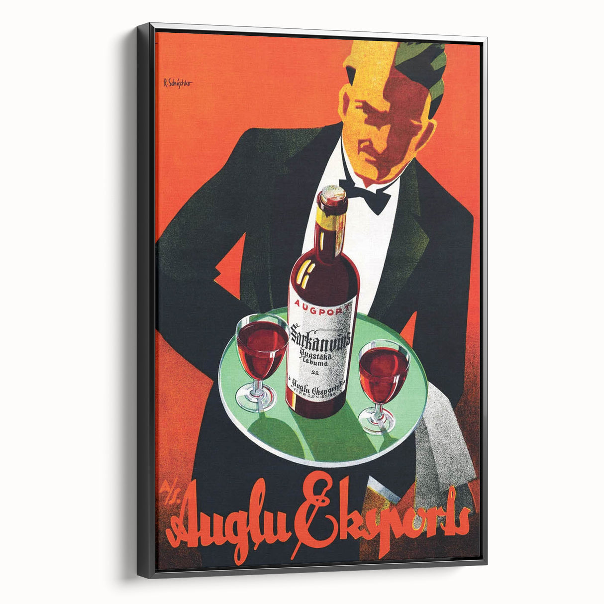 Vintage Auglu & Ekspori Poster - Retro Liquor Advertising Art