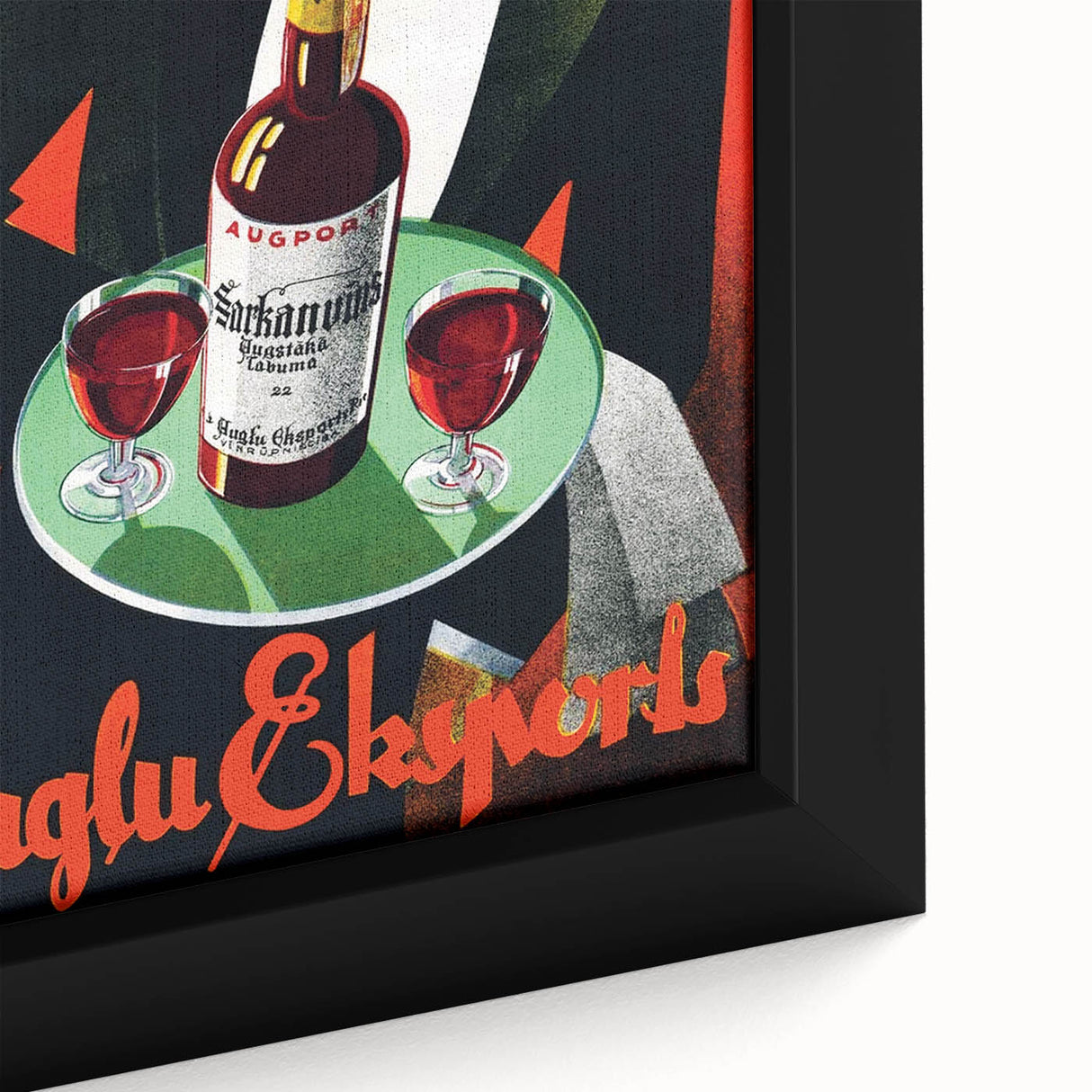 Vintage Auglu & Ekspori Poster - Retro Liquor Advertising Art