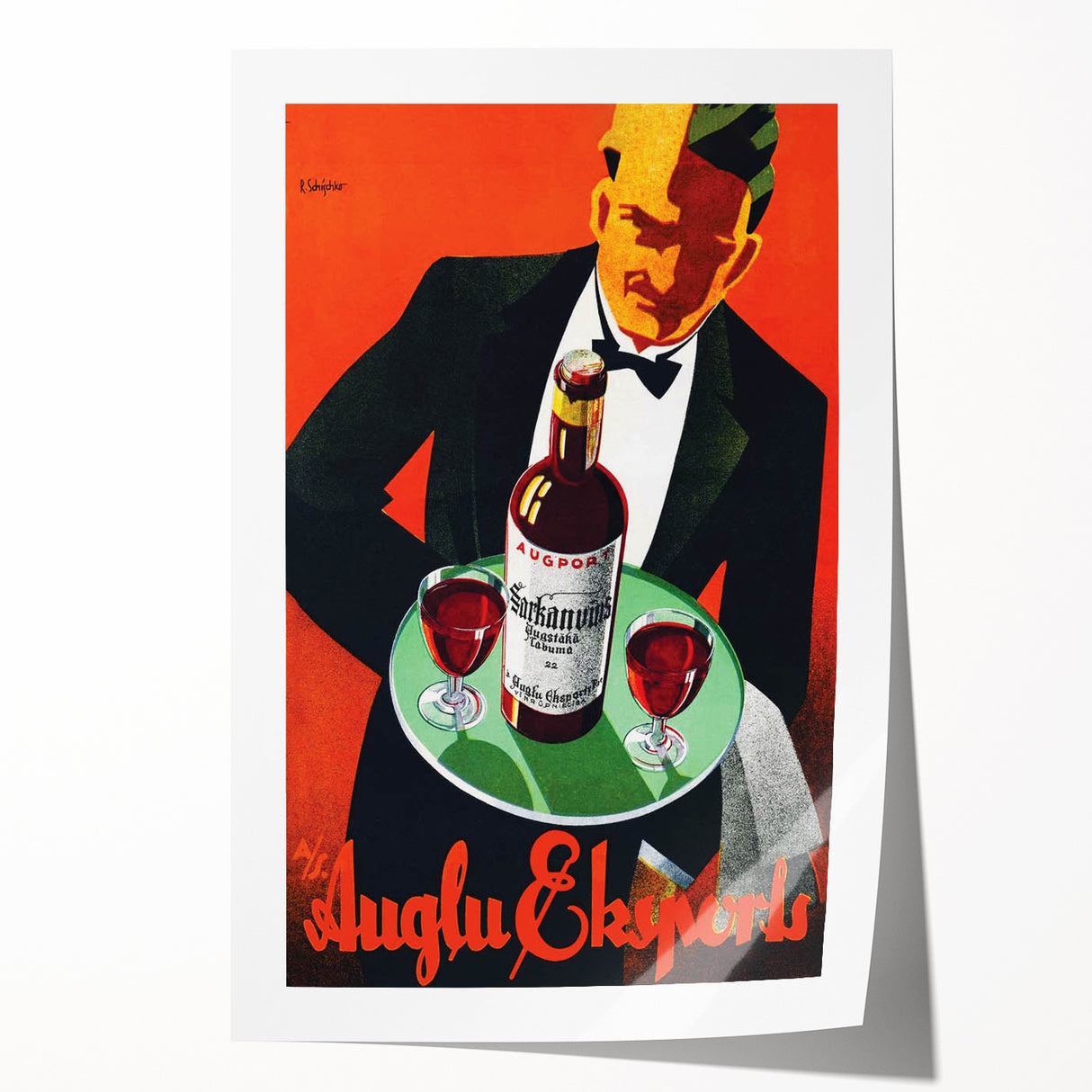 Vintage Auglu & Ekspori Poster - Retro Liquor Advertising Art