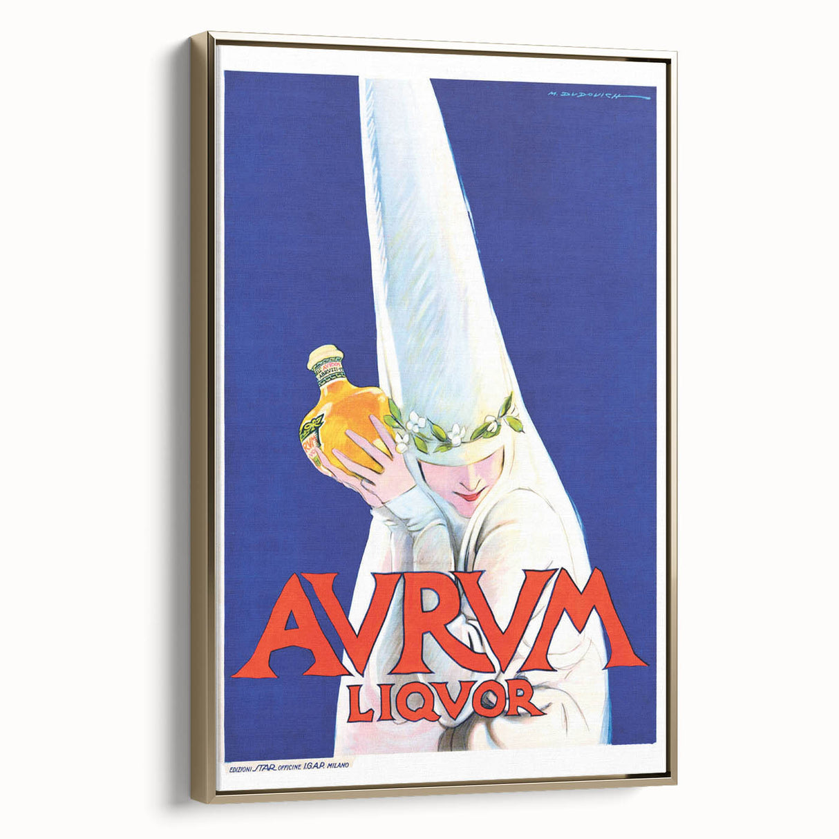Vintage Avrum Liquor Poster - Retro Italian Advertising Art