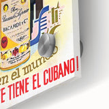 Vintage Bacardi Rum Poster - Retro Cuban Advertising Art