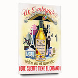 Vintage Bacardi Rum Poster - Retro Cuban Advertising Art