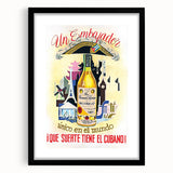 Vintage Bacardi Rum Poster - Retro Cuban Advertising Art