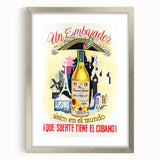 Vintage Bacardi Rum Poster - Retro Cuban Advertising Art