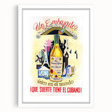 Vintage Bacardi Rum Poster - Retro Cuban Advertising Art