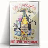 Vintage Bacardi Rum Poster - Retro Cuban Advertising Art
