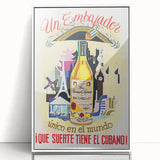 Vintage Bacardi Rum Poster - Retro Cuban Advertising Art