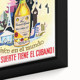 Vintage Bacardi Rum Poster - Retro Cuban Advertising Art