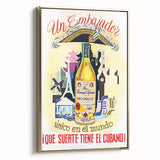 Vintage Bacardi Rum Poster - Retro Cuban Advertising Art