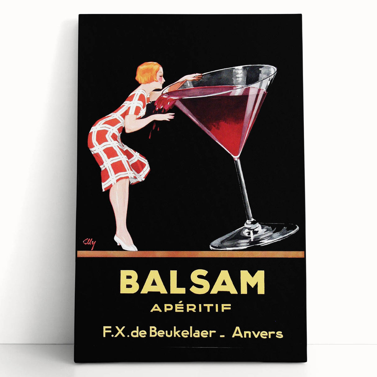 Vintage Balsam Apéritif Poster - Retro Liquor Advertising Art