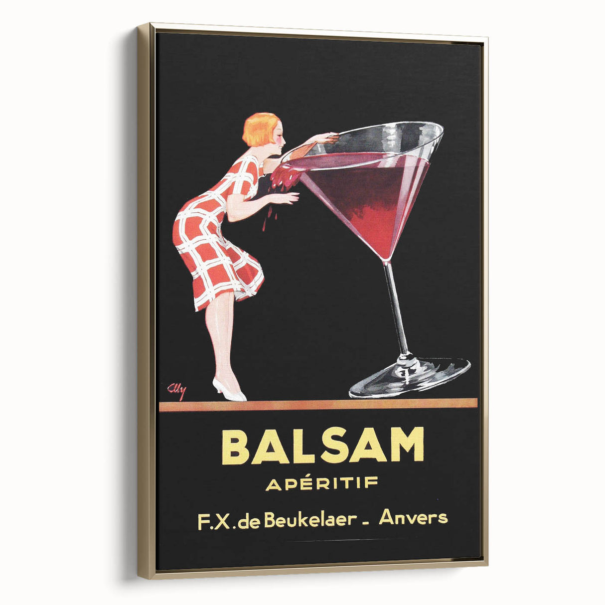 Vintage Balsam Apéritif Poster - Retro Liquor Advertising Art