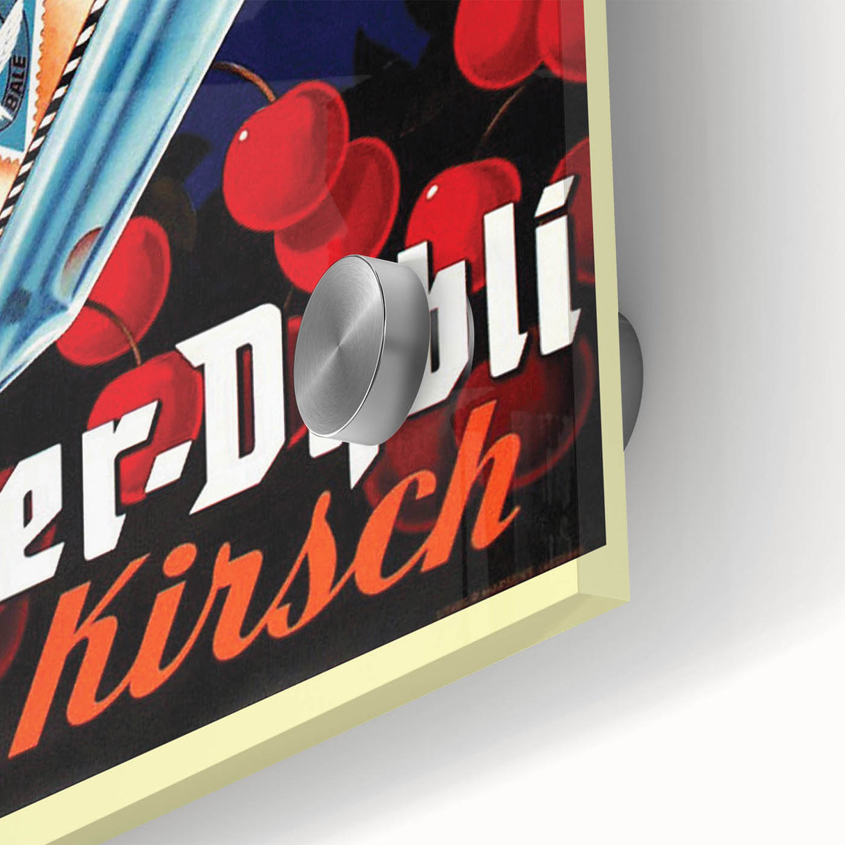 Vintage Basler-Dybli Kirsch Poster - Retro Liquor Advertising Art