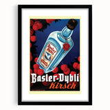 Vintage Basler-Dybli Kirsch Poster - Retro Liquor Advertising Art