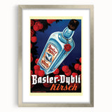 Vintage Basler-Dybli Kirsch Poster - Retro Liquor Advertising Art