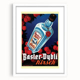 Vintage Basler-Dybli Kirsch Poster - Retro Liquor Advertising Art