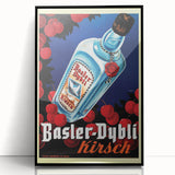 Vintage Basler-Dybli Kirsch Poster - Retro Liquor Advertising Art