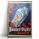 Vintage Basler-Dybli Kirsch Poster - Retro Liquor Advertising Art