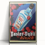 Vintage Basler-Dybli Kirsch Poster - Retro Liquor Advertising Art