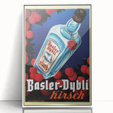 Vintage Basler-Dybli Kirsch Poster - Retro Liquor Advertising Art
